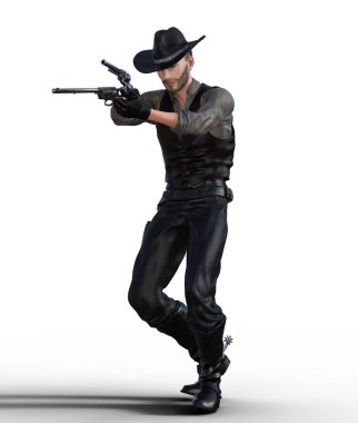 Kovboy çatışmada.