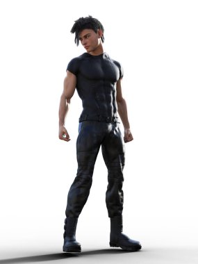 Siyahlı güçlü adam yumruklarını sıktı.