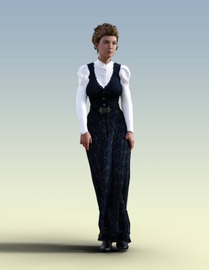 Genç bir Edwardlı kadının tasviri