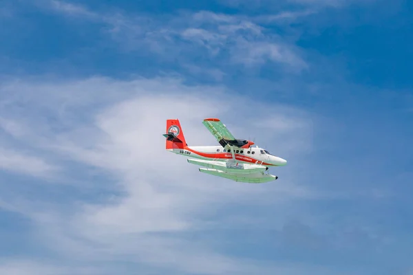 Maldives February 2020 Dhc Seaplane Twin Otter Airplane Trans Maldivian — Stock Photo, Image