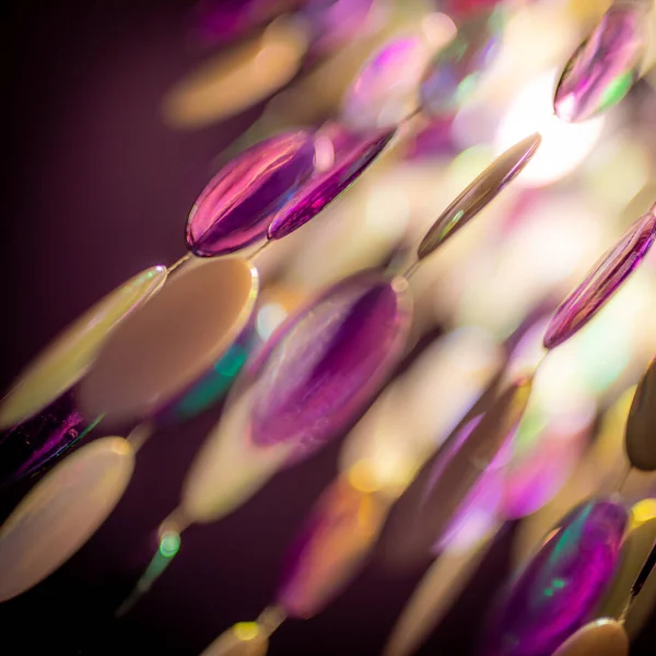 Abstrakte Lichtmalerei Bunt Mulfifarbig Lampenhaft Leuchtend Künstlerische Deckenleuchte Mit Rosa — Stockfoto