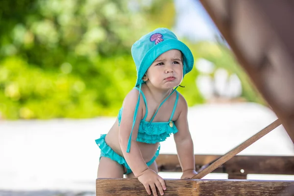 Cute Little Girl Swimsuit — Stock Photo, Image