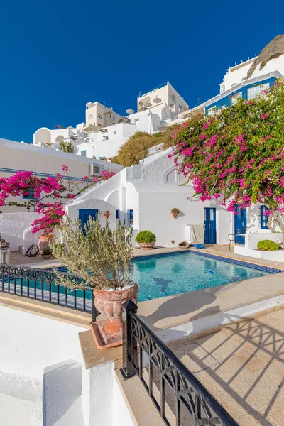Piękna Biała Architektura Wyspy Santorini Grecja — Zdjęcie stockowe
