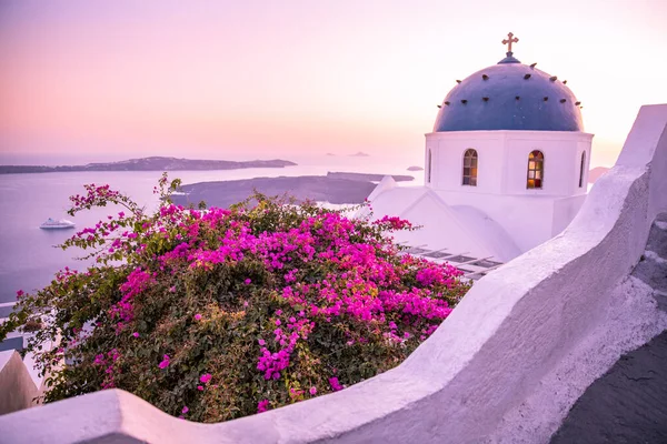 Belo Pôr Sol Ilha Santorini Grécia — Fotografia de Stock