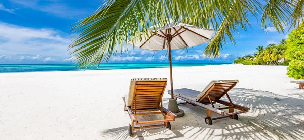 Ruhige Strandlandschaft Exotische Tropische Strandlandschaft Als Hintergrund Oder Tapete Gestaltung — Stockfoto