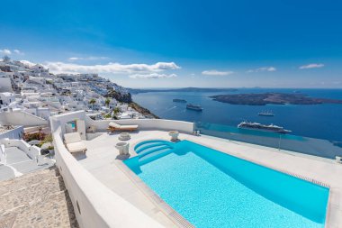 Santorini Adası 'nın güzel mimarisi, Yunanistan