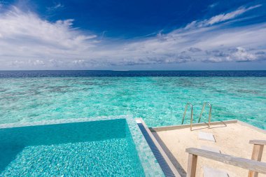 Güzel tropikal plaj. Seyahat kavramı