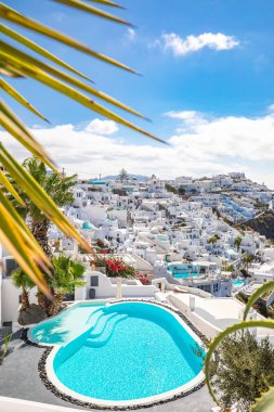 Santorini adasının güzel manzarası