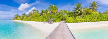 Güzel tropikal plaj. Seyahat kavramı