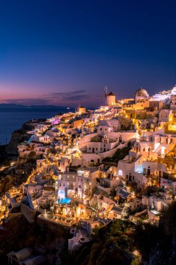 Eski Oia, Santorini, Yunanistan manzarası