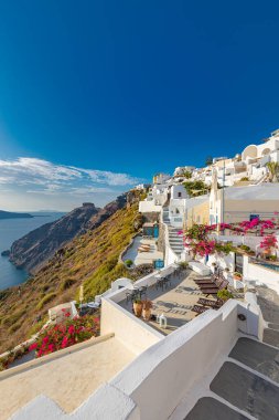 Santorini adasının güzel manzarası