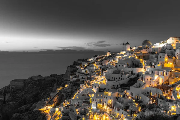 Santorini Island Greece Agosto 2017 Vista Oia Village Fira Italia —  Fotos de Stock