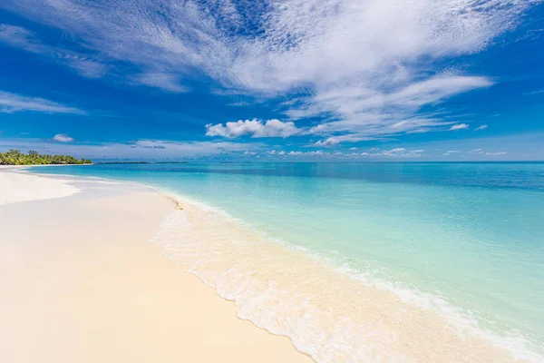 Plage Mer Tropicale Superbe Paysage Été Rivage Côte Avec Des — Photo