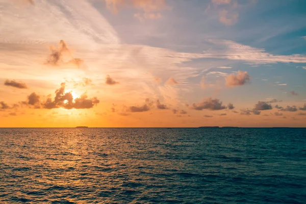 Hermoso Atardecer Sobre Mar — Foto de Stock