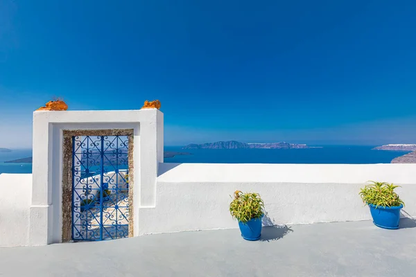 Gyönyörű Fehér Építészet Santorini Sziget Görögország — Stock Fotó
