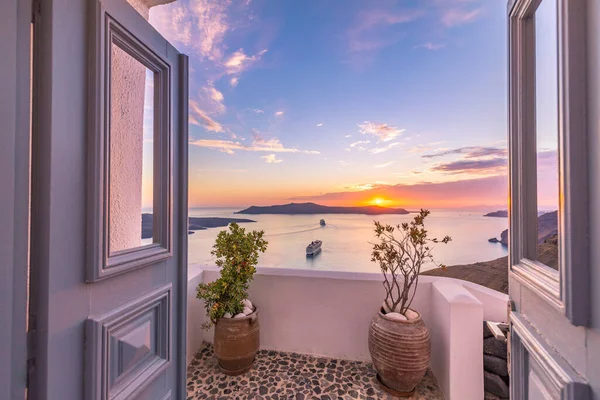 Schöne Weiße Architektur Der Insel Santorini Griechenland — Stockfoto