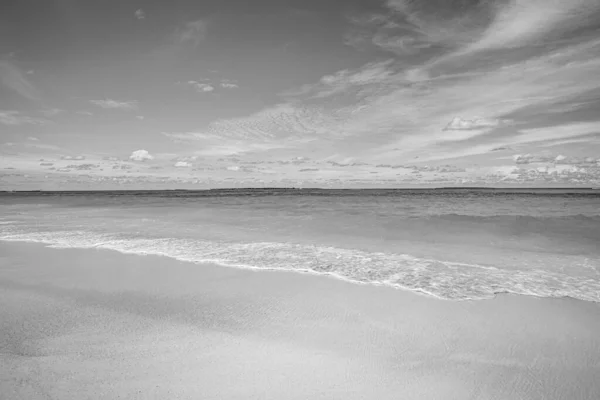 美丽的海滩 黑白相间 — 图库照片