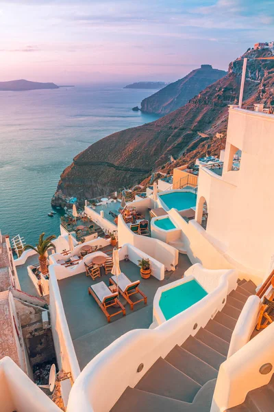 Bella Architettura Bianca Dell Isola Santorini Grecia — Foto Stock