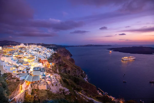 Atardecer Vista Ciudad Santorini Grecia —  Fotos de Stock