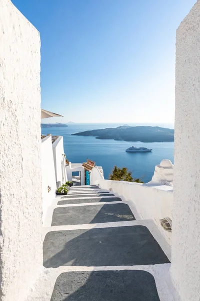 Красива Біла Архітектура Села Ойя Острові Санторіні Греція — стокове фото
