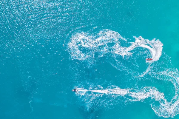 Aerial View Water Extreme Action Sport Summer Sea Close Luxury — Stock Photo, Image