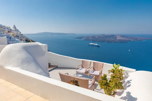 Hermosa Vista Isla Santorini Grecia — Foto de Stock