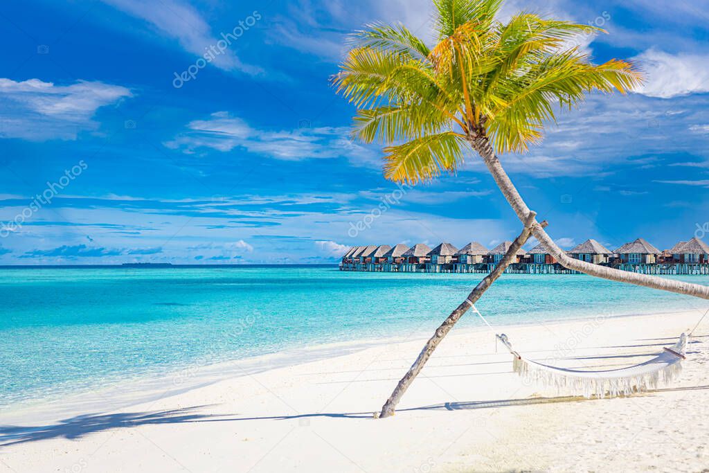 beautiful luxury resort on tropical beach with sea view 