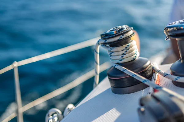 Mooring Ropes Rigging Marina — Stock Photo, Image