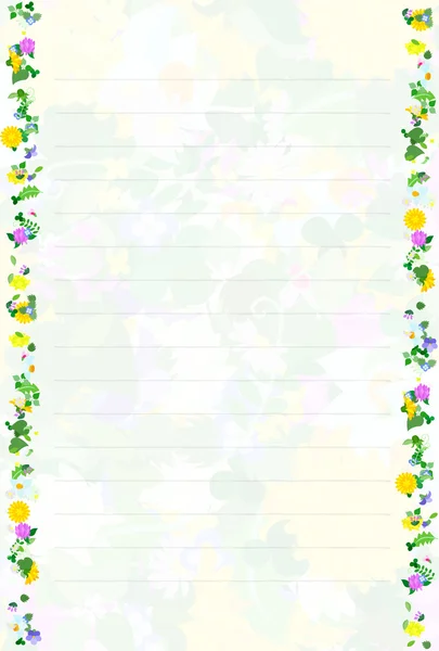 Postkarte mit kleinen Blumen — Stockvektor