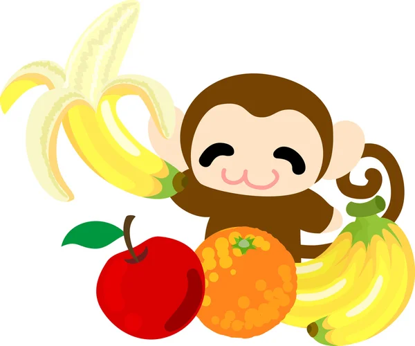 Szép majom illusztrációja — Stock Vector