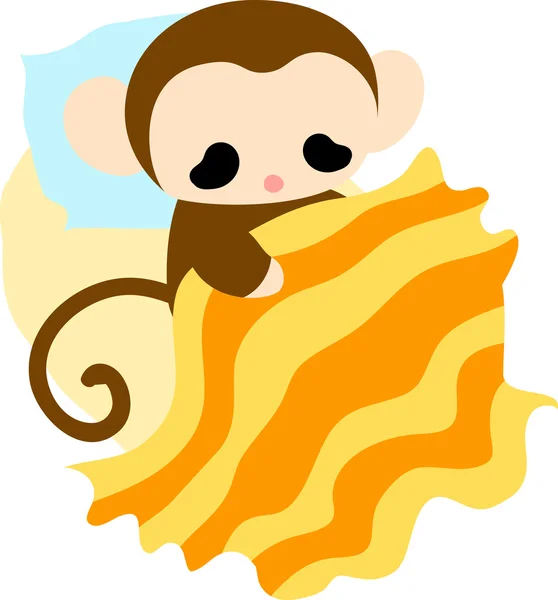 예쁜 원숭이의 그림 — 스톡 벡터