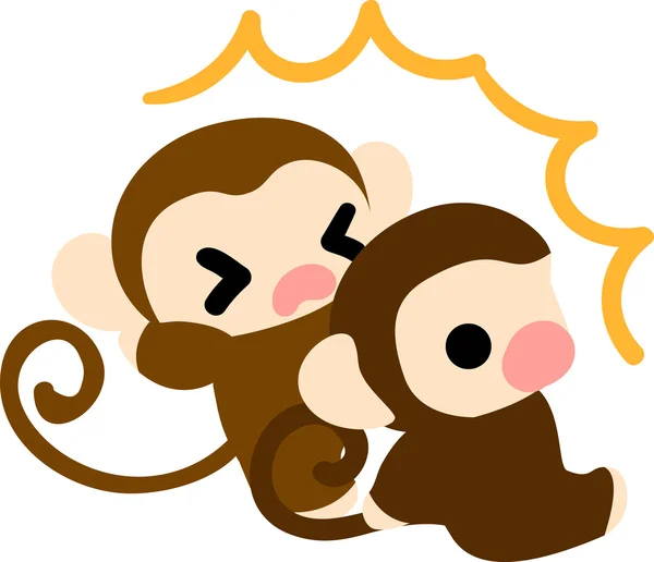 Szép majom illusztrációja — Stock Vector
