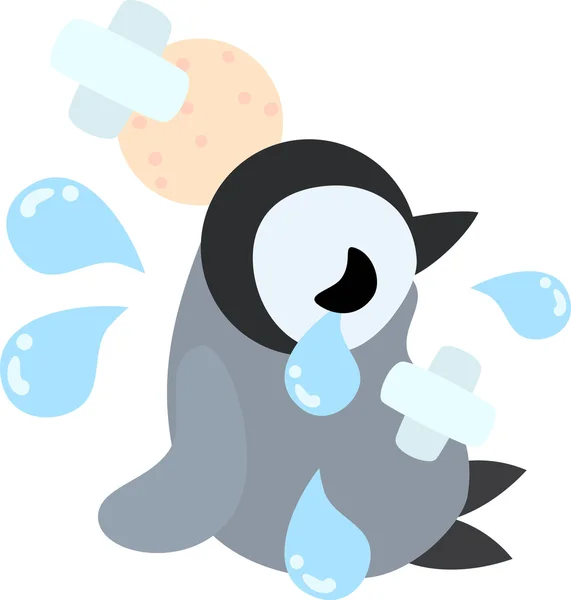 L'illustration du joli bébé pingouin — Image vectorielle