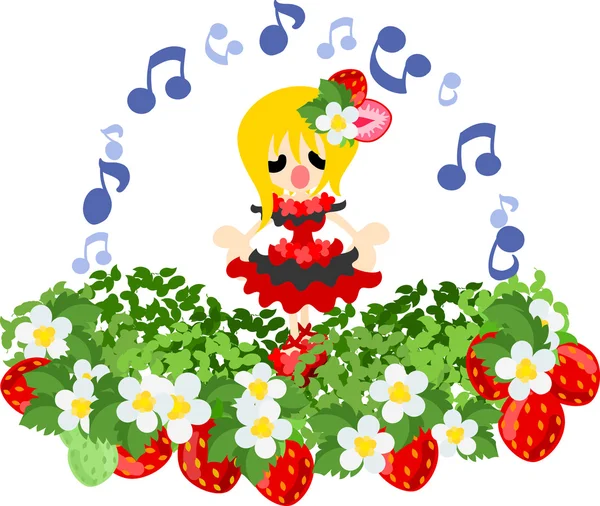 Illustration of strawberries — Stock Vector