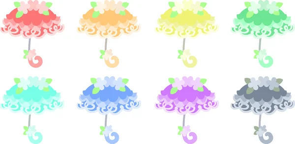 Les icônes parapluie — Image vectorielle