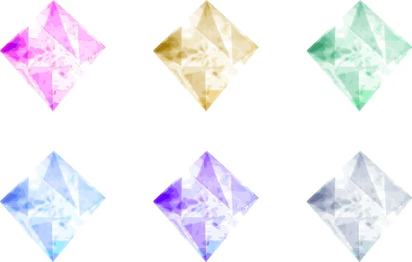Die Kristall-Ikonen — Stockvektor