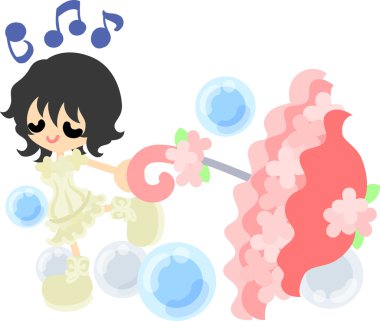 Şık bir şemsiye ile kız