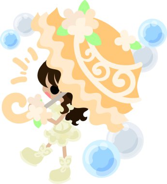 Şık bir şemsiye ile kız