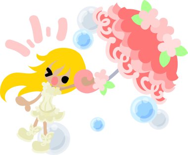 Şık bir şemsiye ile kız