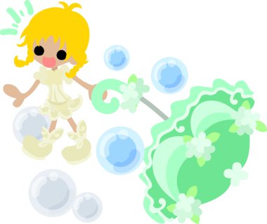 Şık bir şemsiye ile kız