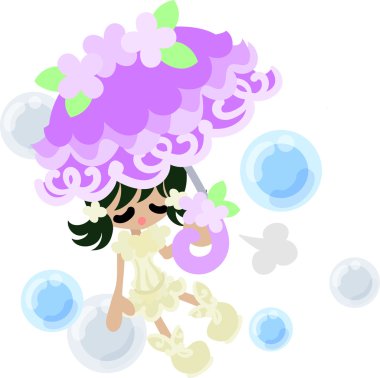 Şık bir şemsiye ile kız