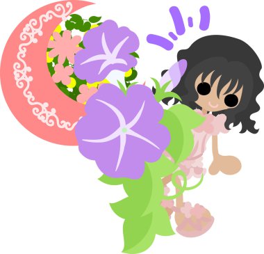 Sabah zafer ve bir kız, çizim