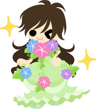 Sabah zafer ve bir kız, çizim