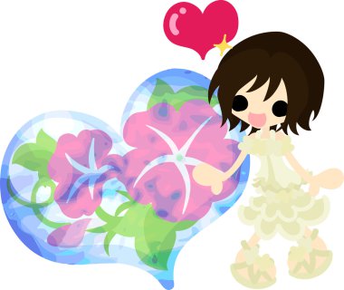 Sabah zafer ve bir kız, çizim