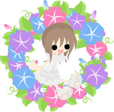 Sabah zafer ve bir kız, çizim