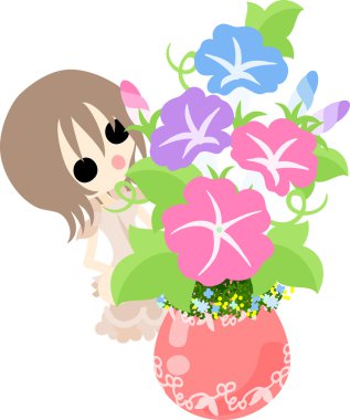 Sabah zafer ve bir kız, çizim