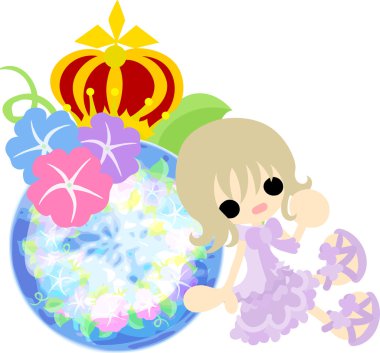 Sabah zafer ve bir kız, çizim