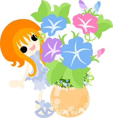 Sabah zafer ve bir kız, çizim