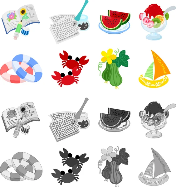 Les différentes icônes — Image vectorielle