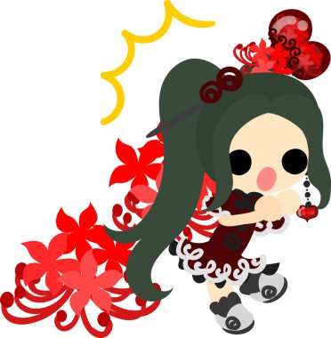 Örümcek lily kız resmi